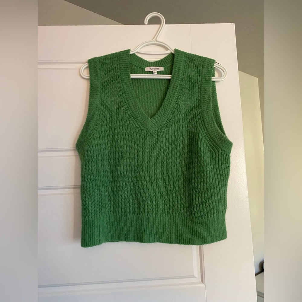Madewell bright green vest